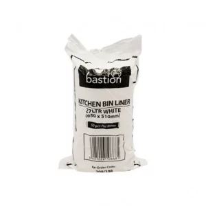 Bastion 27L White Bin Liners (50)