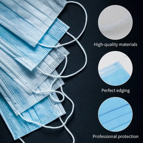 face mask high quality material, perfect edging, professional protection