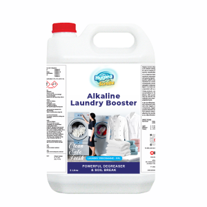 Hygiea Scrubs Alkaline Laundry Booster for powerful stain removal and fabric brightening.