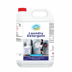 Hygiea Scrubs Laundry Detergent for effective cleaning in commercial laundry.