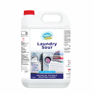 Hygiea Scrubs Laundry Sour bottle for neutralizing, softening, and brightening laundry.