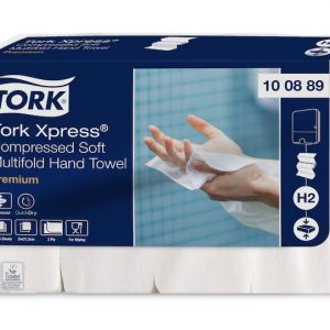 Package of Tork Xpress Multifold hand towel