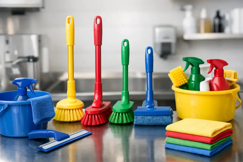 Why Use Colour Coded Cleaning Tools at Work?