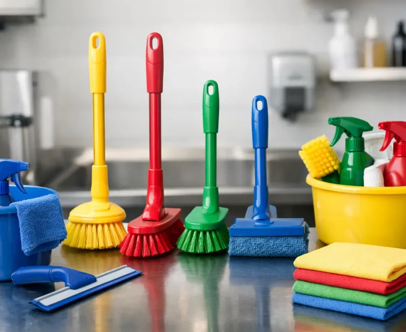 Why Use Colour Coded Cleaning Tools at Work?