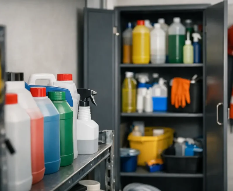How to Store Cleaning Chemicals Safely at Work